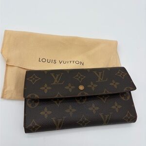 Louis Vuitton Brown Monogram Continental long Wallet and dust bag
